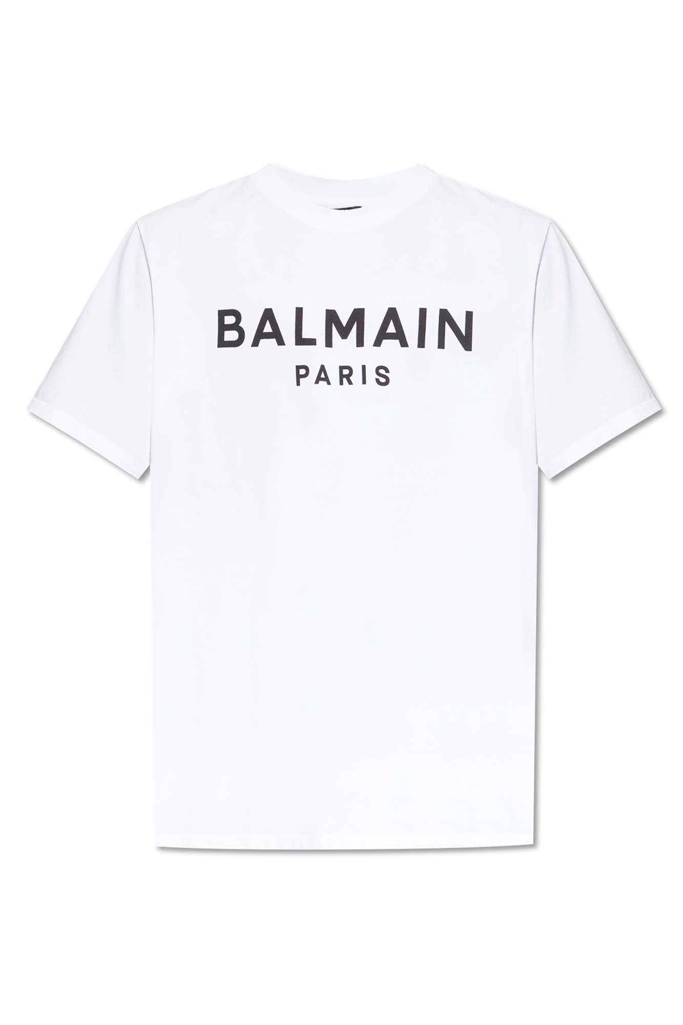 Tシャツ・カットソー BALMAIN 'Balmain Signature' t-shirt White/Black T-shirt with Balmain Signature embroidery - Women | BALMAIN
